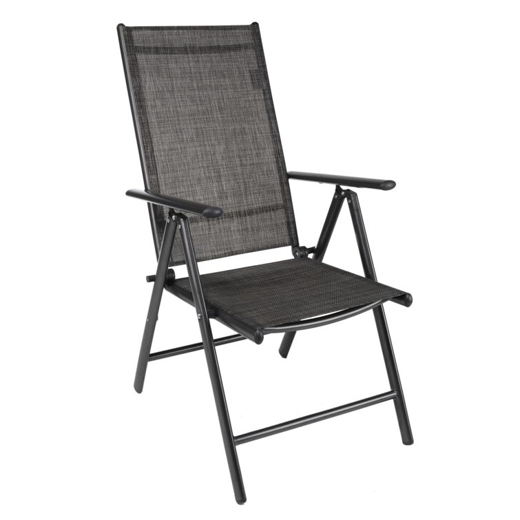 Dakota Fields Hi Reclining Garden Chair Aluminium Grey Wayfair.co.uk